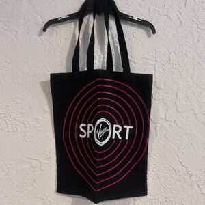 Virgin Sport Limited Edition Black Tote Bag Logo Canvas Gym Shopper